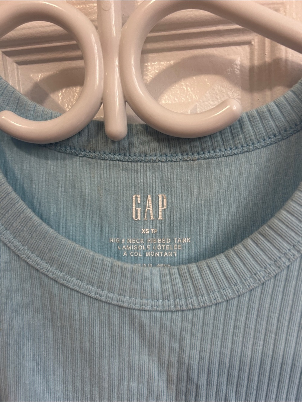 GAP Sky Blue Ribbed Tank - Picture 2 of 2